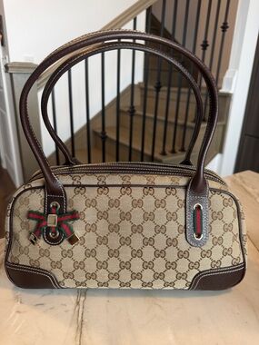Vintage Gucci Beige GG Canvas Princy Shoulder Bag - brand new